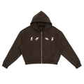 Brown Perspective Zip-Up